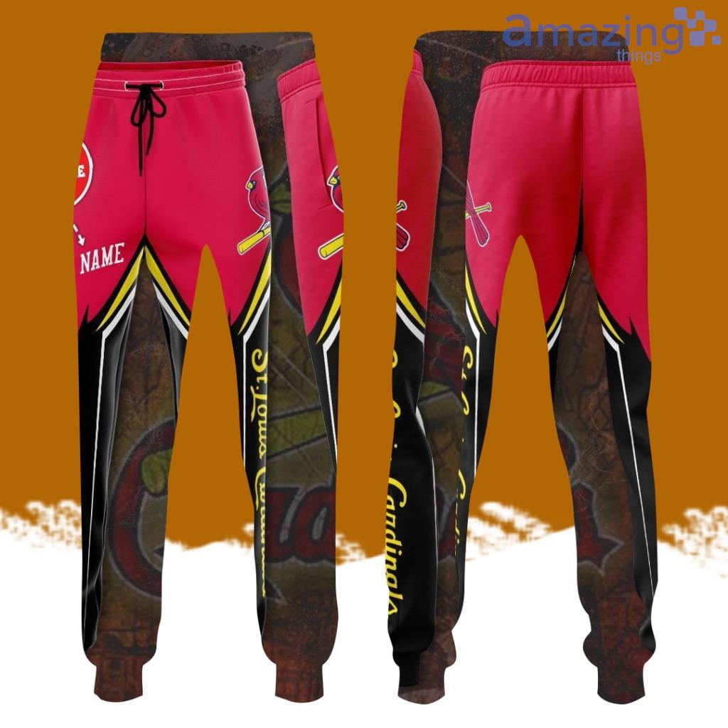 Personalized St. Louis Cardinals Unisex All Over Print 3D Long Pants Red Black image Personalized St. Louis Cardinals Unisex All Over Print 3D Long Pants Red Black Product Photo 1