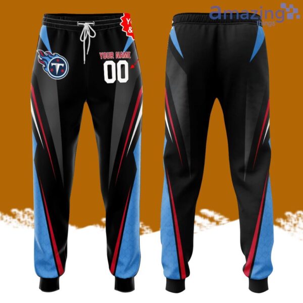 Personalized Tennessee Titans All Over Print 3D Casual Unisex All Over Print 3D Long Pants Black Blue Product Photo 2