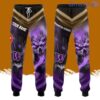 Personalized Washington Huskies Smoky Purple Skull All Over Print 3D Casual Unisex All Over Print 3D Long Pants