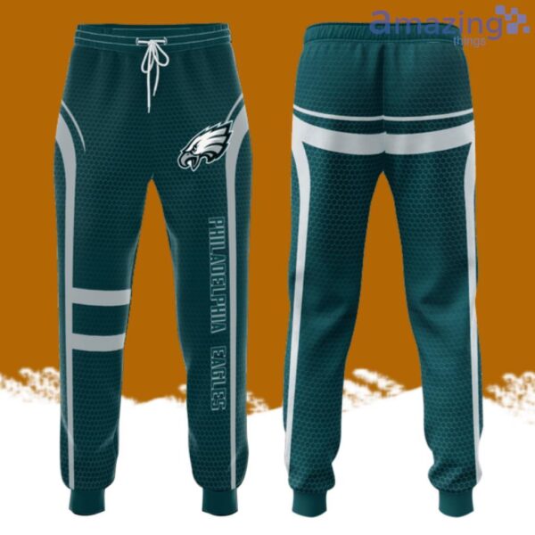Philadelphia Eagles All Over Print 3D Tiling Casual Unisex All Over Print 3D Long Pants Teal Product Photo 1