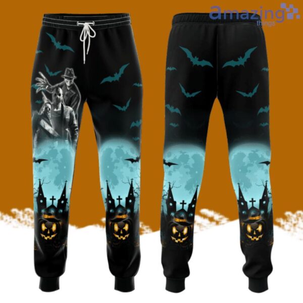 Philadelphia Eagles Friday The 13th Halloween All Over Print 3D Casual Unisex All Over Print 3D Long Pants Black Product Photo 1