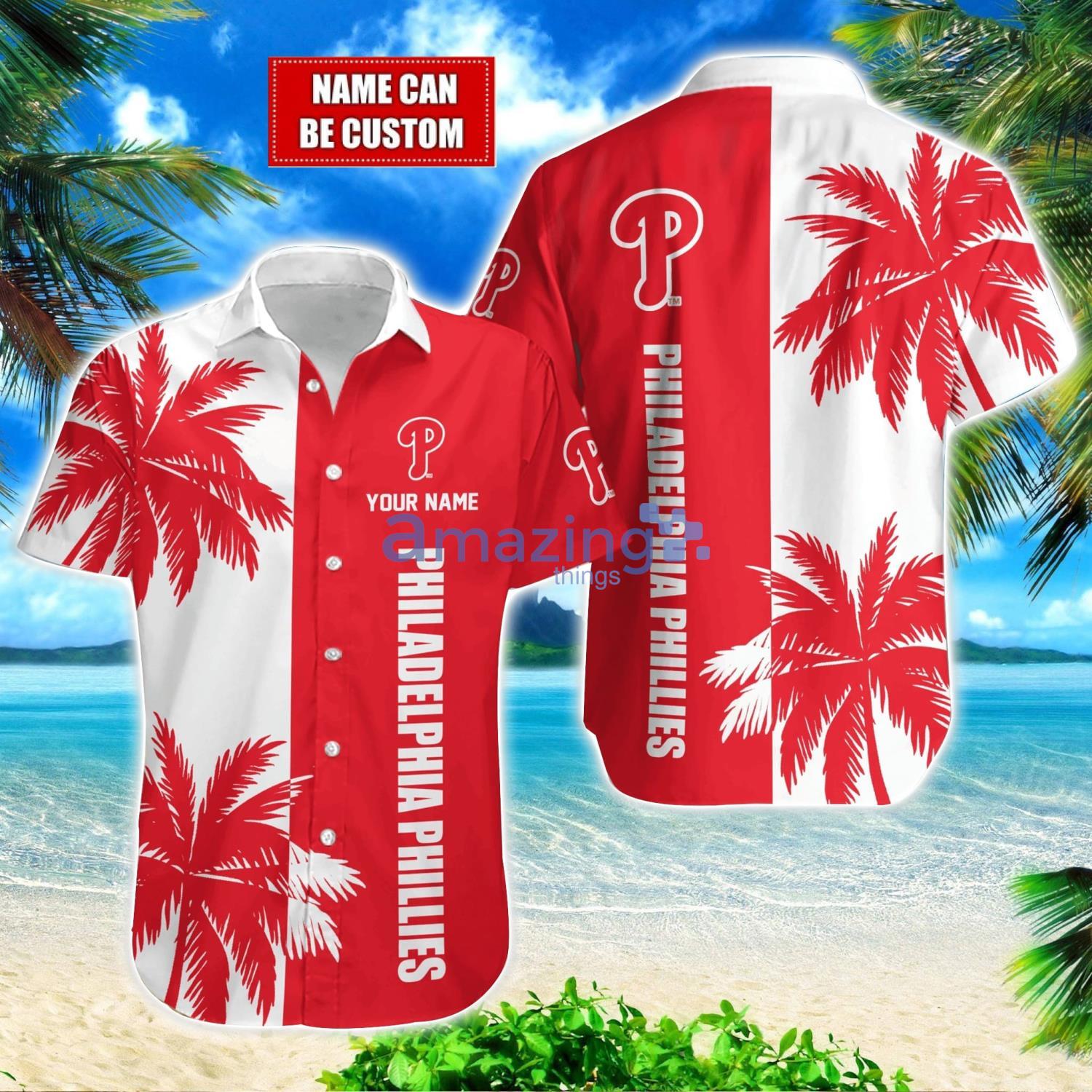 Philadelphia Phillies MLB Beach Coconut Hawaiian Shirt Trending Summer Gift Custom Name image Philadelphia Phillies MLB Beach Coconut Hawaiian Shirt Trending Summer Gift Custom Name Product Photo 1