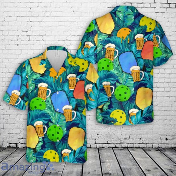 Pickleball & Beer Hawaiian Shirt Product Photo 1