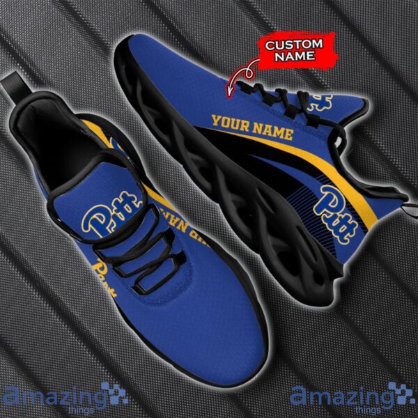 Pittsburgh Panthers NCAA Max Soul Shoes NCAA Team Lgo Sneakers Custom Name Gift For Fans Product Photo 2