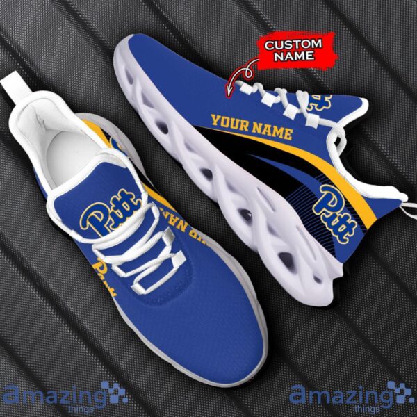 Pittsburgh Panthers NCAA Max Soul Shoes NCAA Team Lgo Sneakers Custom Name Gift For Fans Product Photo 1