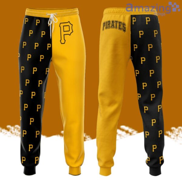 Pittsburgh Pirates All Over Print 3D Unisex All Over Print 3D Long Pants Black Yellow Product Photo 1