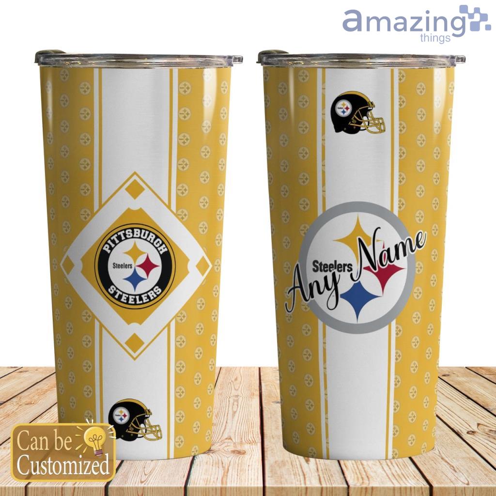 Pittsburgh Steelers Team Pattern Personalized 30oz Tumbler image Pittsburgh Steelers Team Pattern Personalized 30oz Tumbler Product Photo 1