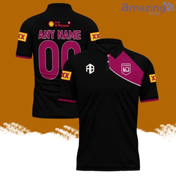 QLD Maroons Player NRL Personalized Polo Shirt 3D Print Product Photo 1