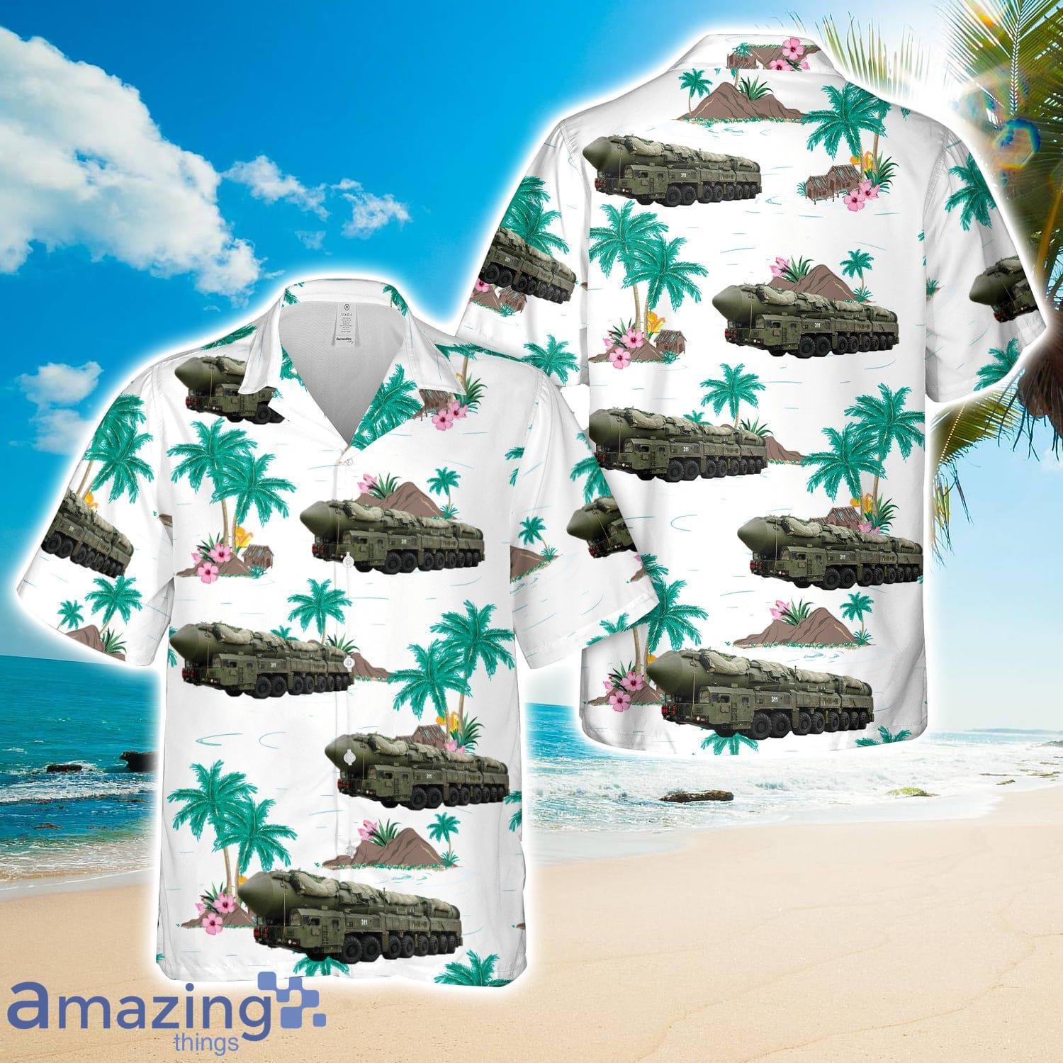 Russian Nuclear Ballistic Missiles Hawaiian Shirt image Russian Nuclear Ballistic Missiles Hawaiian Shirt Product Photo 1