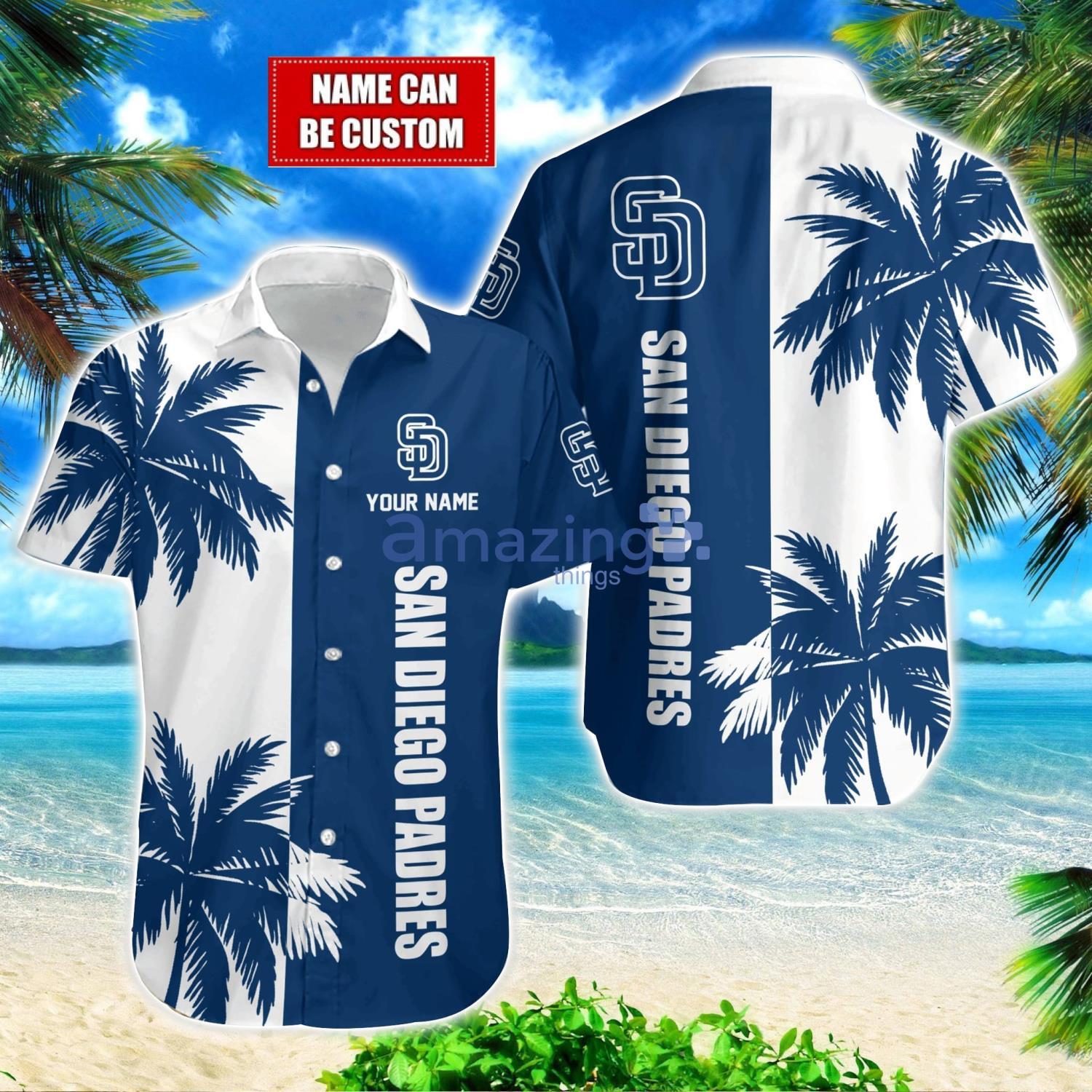 San Diego Padres MLB Beach Coconut Hawaiian Shirt Trending Summer Gift Custom Name image San Diego Padres MLB Beach Coconut Hawaiian Shirt Trending Summer Gift Custom Name Product Photo 1