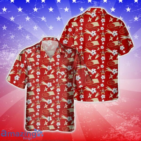 San Francisco 49ers America Independence Day 3D Hawaiian Shirt Product Photo 1