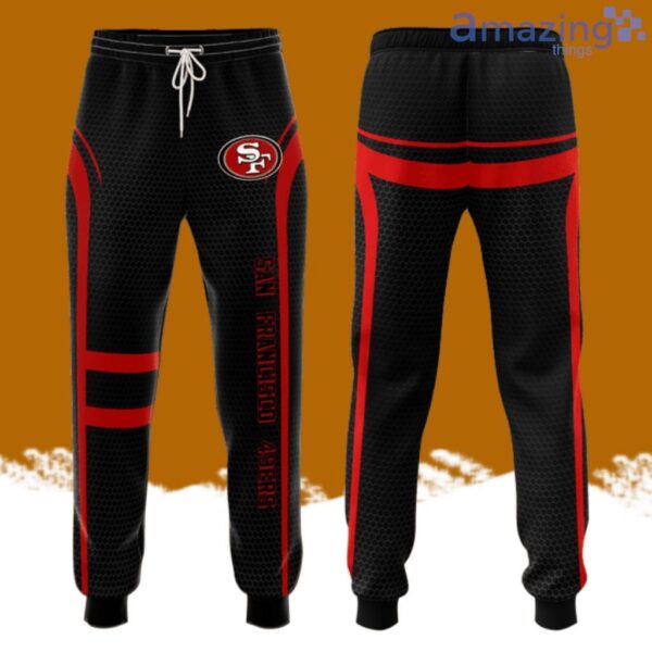 San Francisco 49ers Football Team All Over Print 3D Long Pants Black Product Photo 1