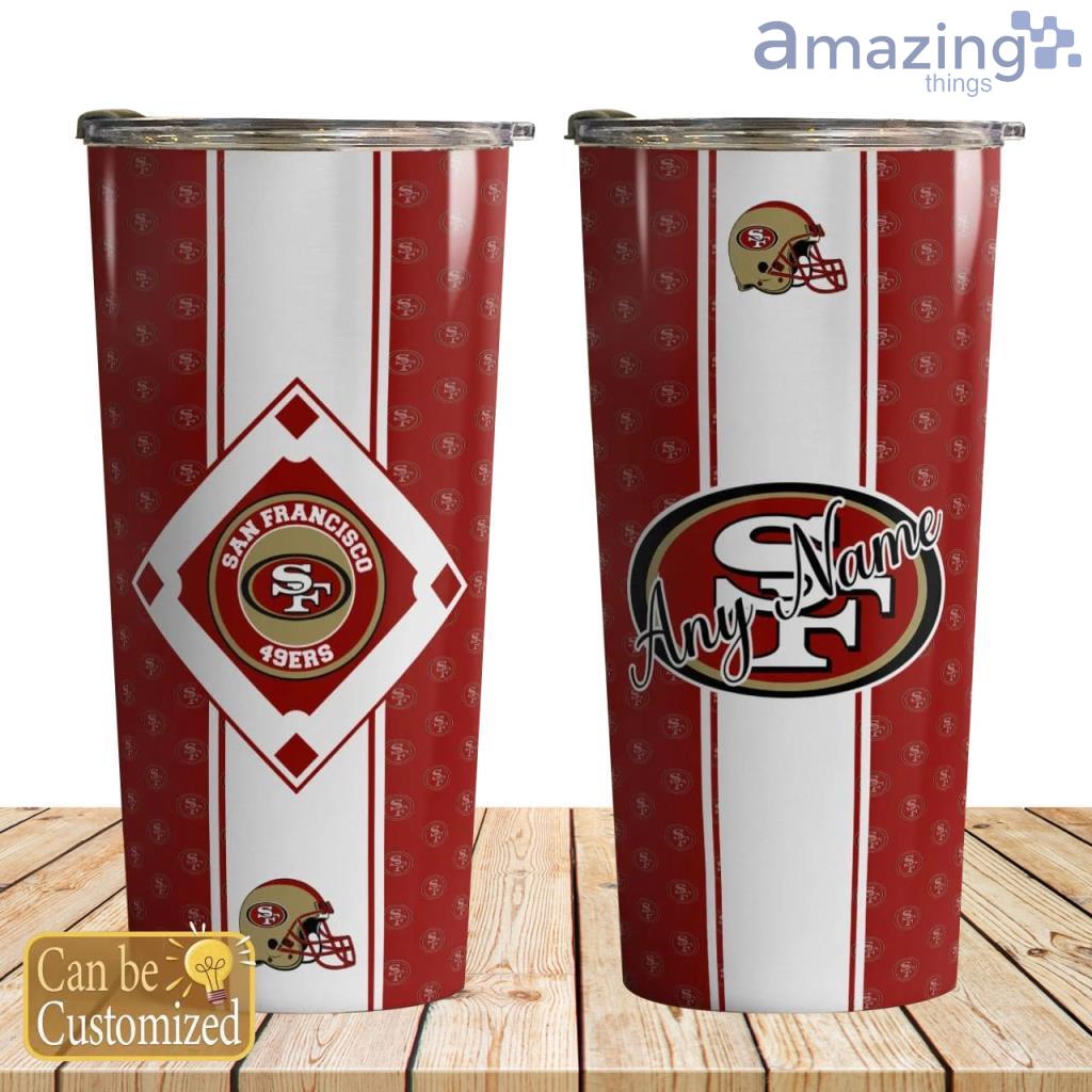 San Francisco 49ers Team Pattern Personalized 30oz Tumbler image San Francisco 49ers Team Pattern Personalized 30oz Tumbler Product Photo 1