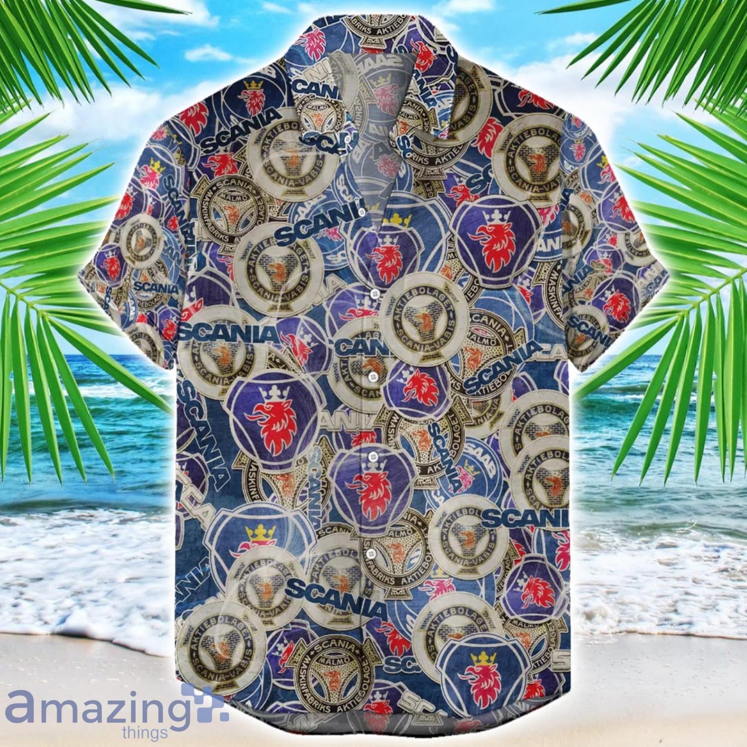Scania 3D Printing Truck Logo Hawaiian Shirt For Men And Women image Scania 3D Printing Truck Logo Hawaiian Shirt For Men And Women Product Photo 1