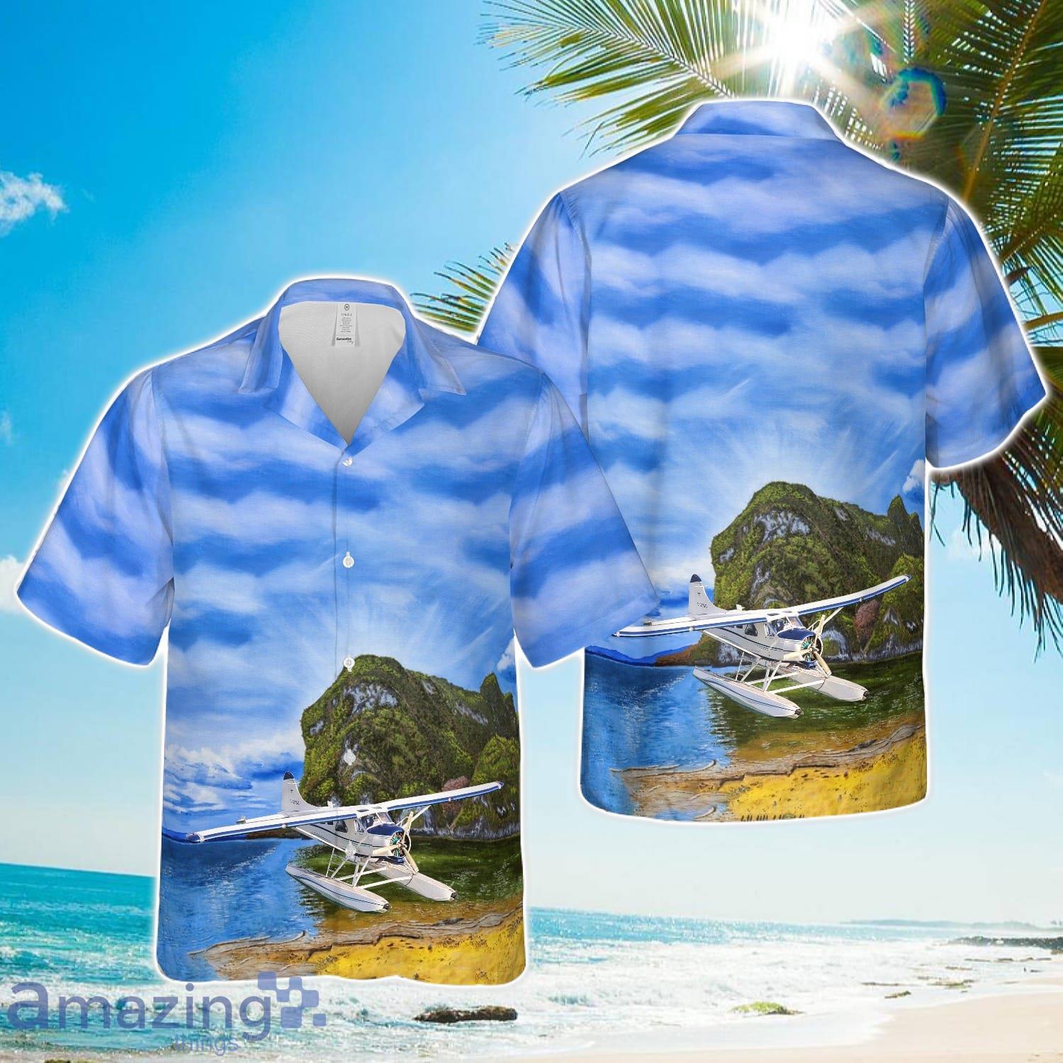 Seair Seaplanes De Havilland Canada DHC 2 Beaver Mk1 C GOBC Hawaiian Shirt image Seair Seaplanes De Havilland Canada DHC-2 Beaver Mk1 C-GOBC Hawaiian Shirt Product Photo 1