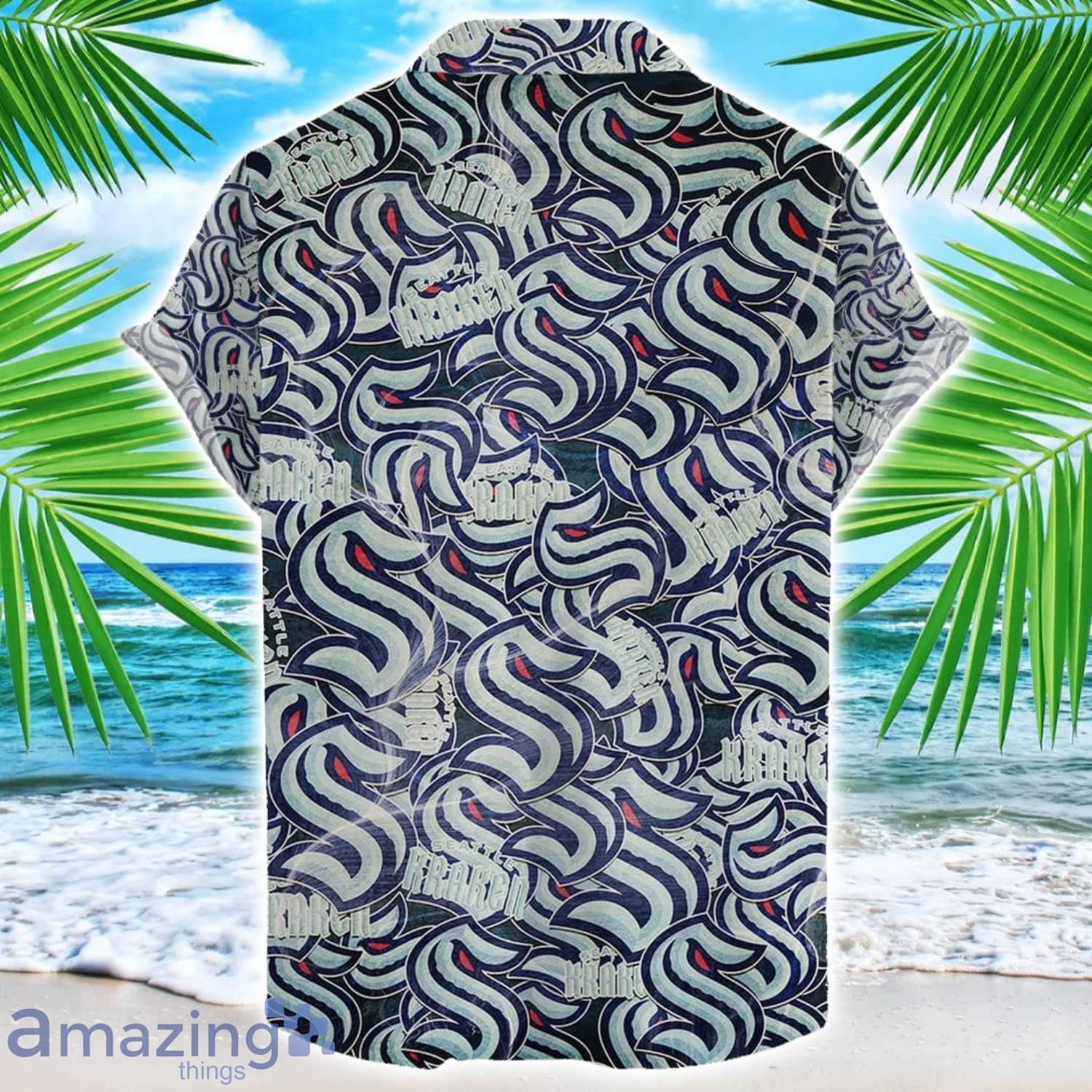 Seattle Kraken 3D Printing NHL Team Logo Hawaiian Shirt Unique Gift For Fans image Seattle Kraken 3D Printing NHL Team Logo Hawaiian Shirt Unique Gift For Fans Product Photo 2