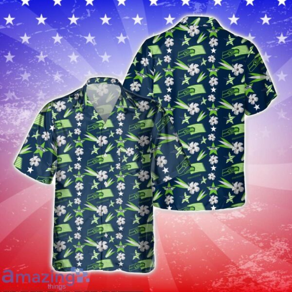 Seattle Seahawks America Independence Day 3D Hawaiian Shirt Product Photo 1