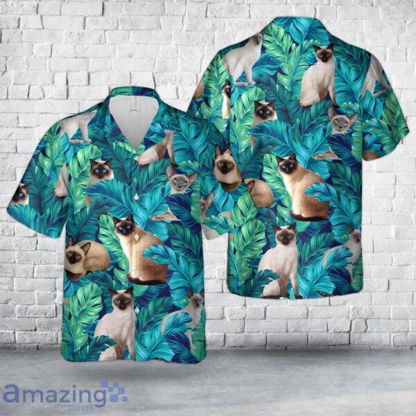 Siamese Cat Hawaiian Shirt Product Photo 1