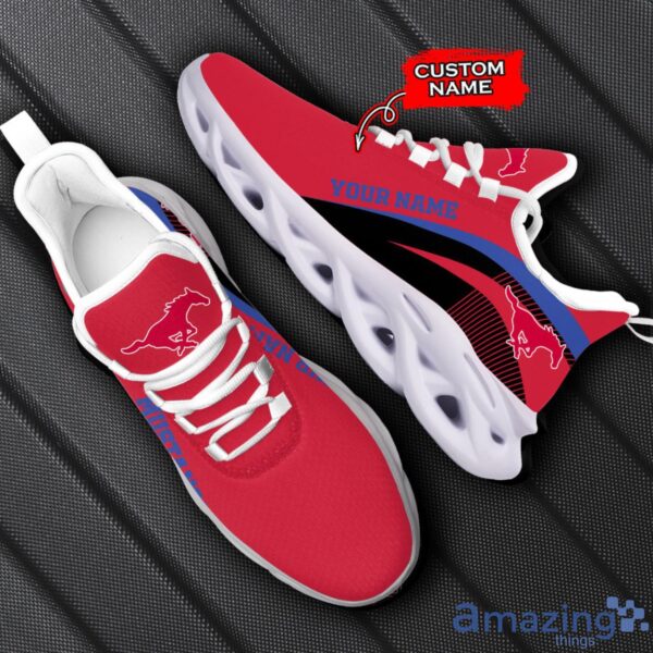 SMU Mustangs NCAA Max Soul Shoes NCAA Team Lgo Sneakers Custom Name Gift For Fans Product Photo 1