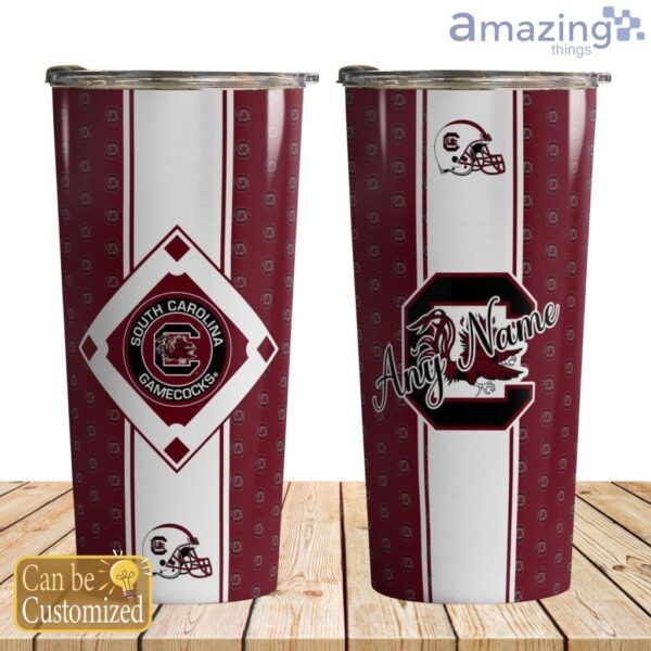 South Carolina Gamecocks Team Pattern Personalized 30oz Tumbler Product Photo 1