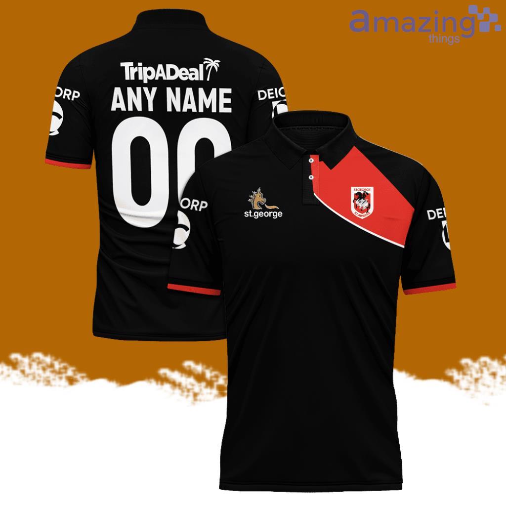 St George Illawarra Dragons Player NRL Personalized Polo Shirt 3D Print image St George Illawarra Dragons Player NRL Personalized Polo Shirt 3D Print Product Photo 1