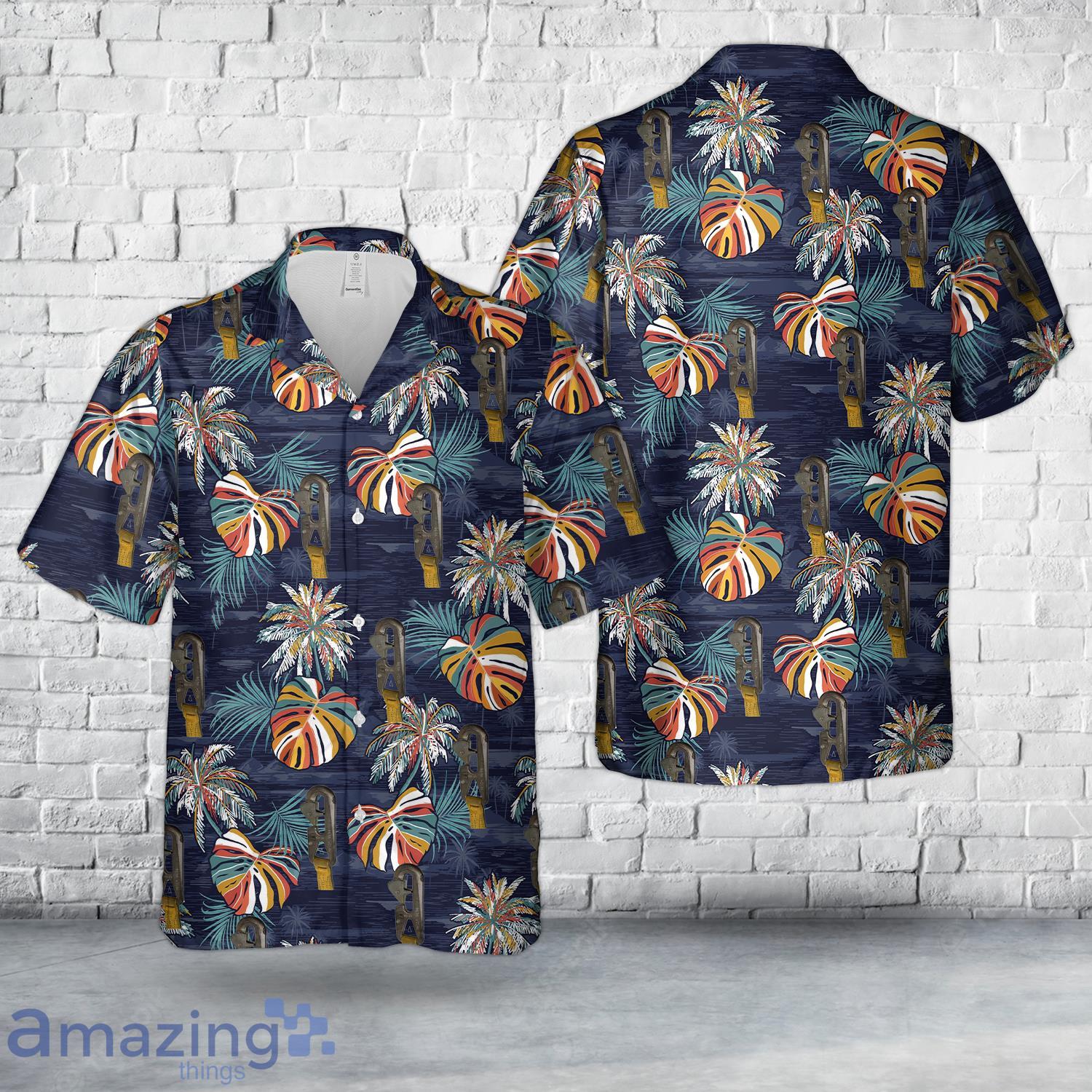 Static Line and Hook Hawaiian Shirt image Static Line and Hook Hawaiian Shirt Product Photo 1