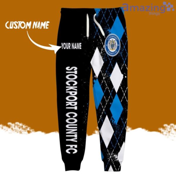 Stockport County FC Logo Brand Long Pant 3D Printed Flattering Figure Custom Name Gift Product Photo 1