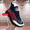 Striped Custom Name Sneakers Houston Texans NFL Max Soul Shoes For Men And Women