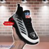 Striped Custom Name Sneakers Las Vegas Raiders NFL Max Soul Shoes For Men And Women