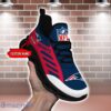 Striped Custom Name Sneakers New England Patriots NFL Max Soul Shoes For Men And Women