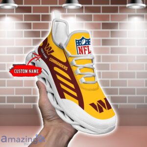 Striped Custom Name Sneakers Washington Commanders NFL Max Soul Shoes For Men And Women image Striped Custom Name Sneakers Washington Commanders NFL Max Soul Shoes For Men And Women Product Photo 2