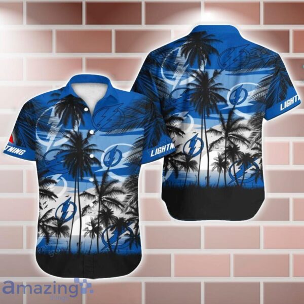 Tampa Bay Lightning NHL Hawaii Coconut And Logo Full Printed Hawaiian Shirt Product Photo 1