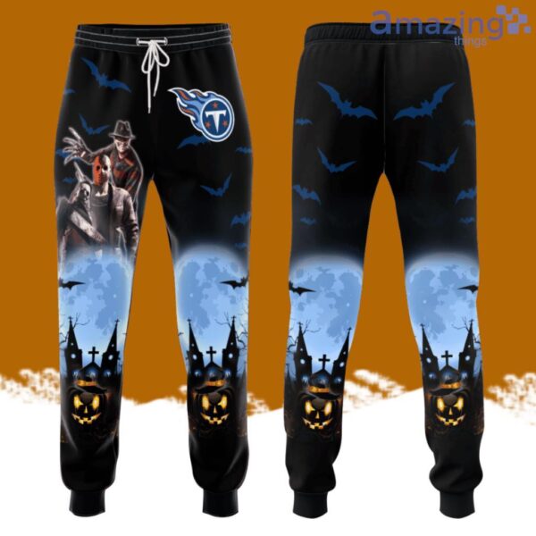 Tennessee Titans Friday The 13th Halloween Theme All Over Print 3D Casual Unisex All Over Print 3D Long Pants Black Product Photo 1