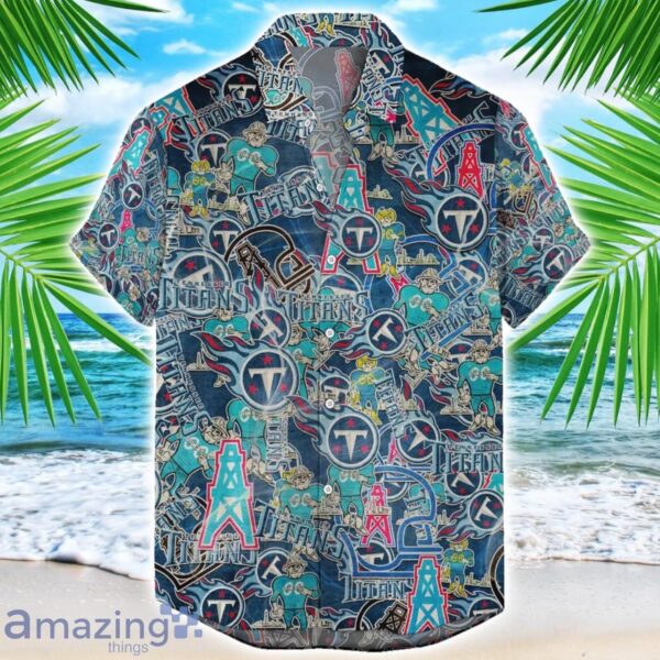 Tennessee Titans NFL Team Logo 3D Hawaiian Shirt Limited For Sports Fans Product Photo 1