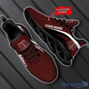 Texas A&M Aggies NCAA Max Soul Shoes NCAA Team Lgo Sneakers Custom Name Gift For Fans Product Photo 2