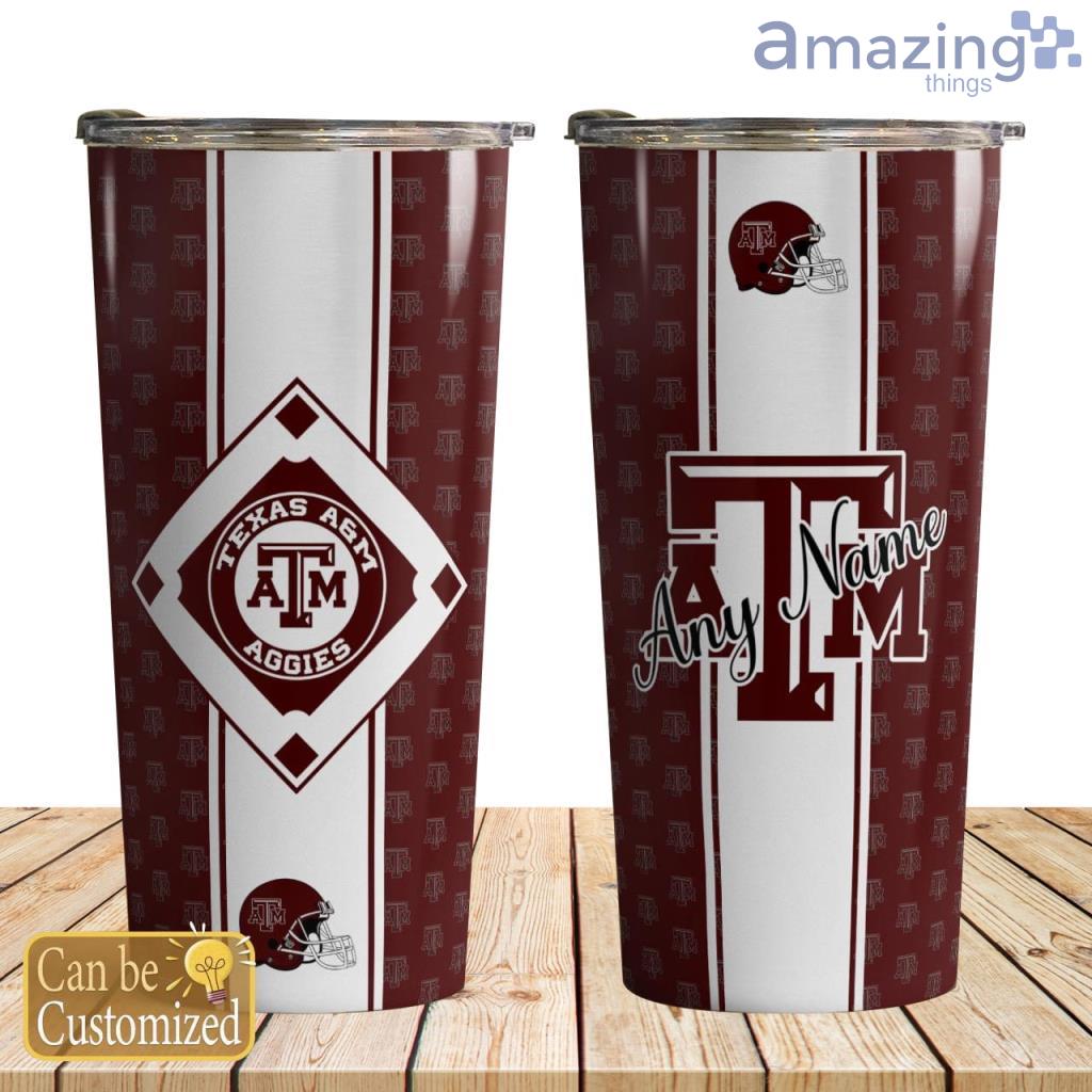 Texas A&M Aggies Team Pattern Personalized 30oz Tumbler image Texas A&M Aggies Team Pattern Personalized 30oz Tumbler Product Photo 1
