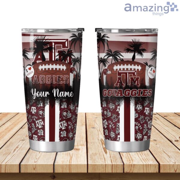 Texas A&M Aggies Tropical Personalized Tumbler 20oz Limited Edition Product Photo 1