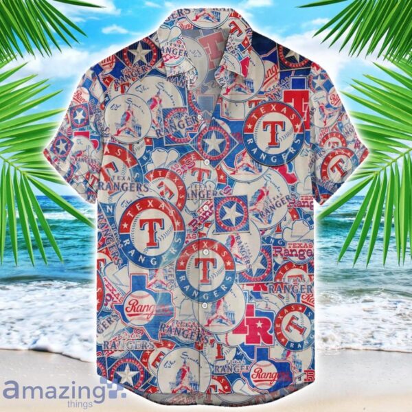 Texas Rangerss MLB Team Logo 3D Hawaiian Shirt Limited For Sports Fans Product Photo 1