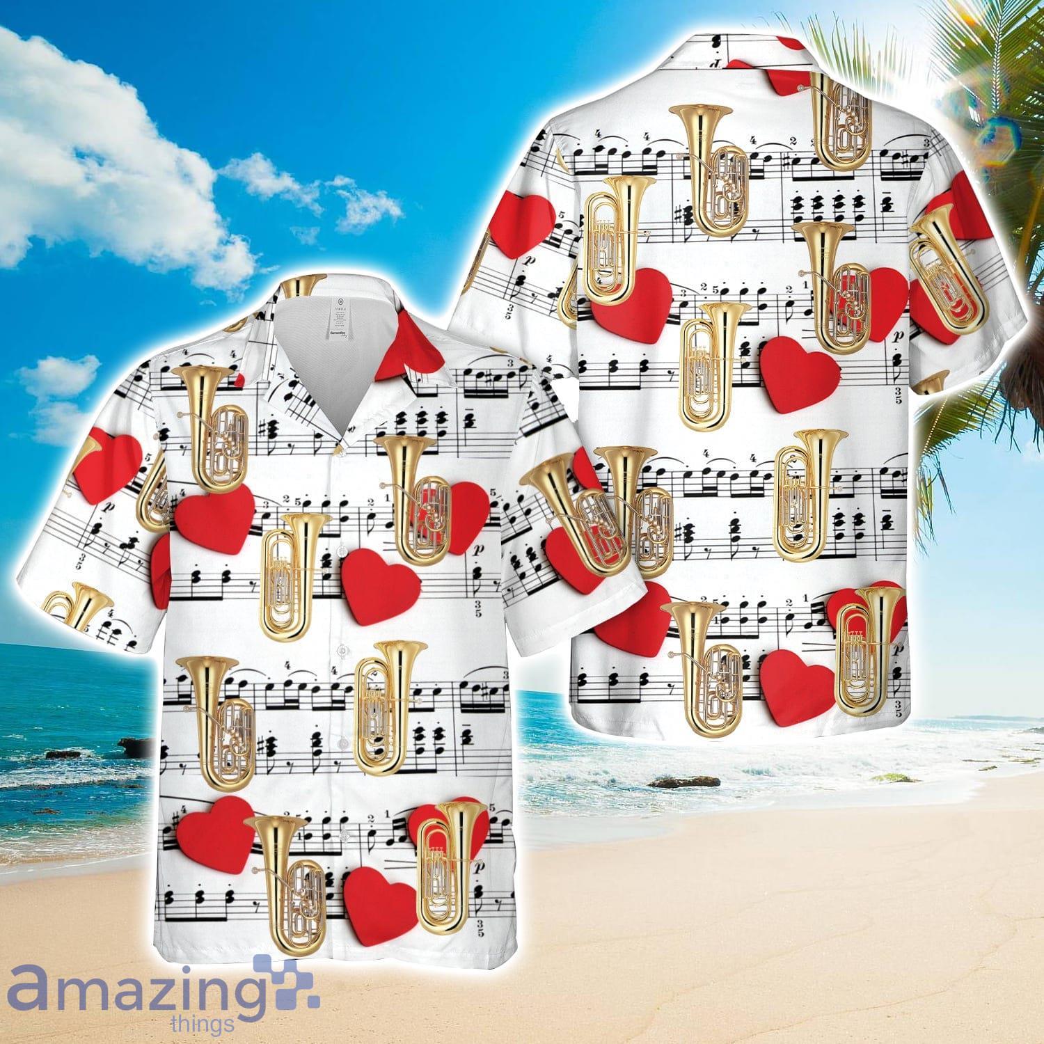Tuba Musical Instrument Hawaiian Shirt Gift image Tuba Musical Instrument Hawaiian Shirt Gift Product Photo 1