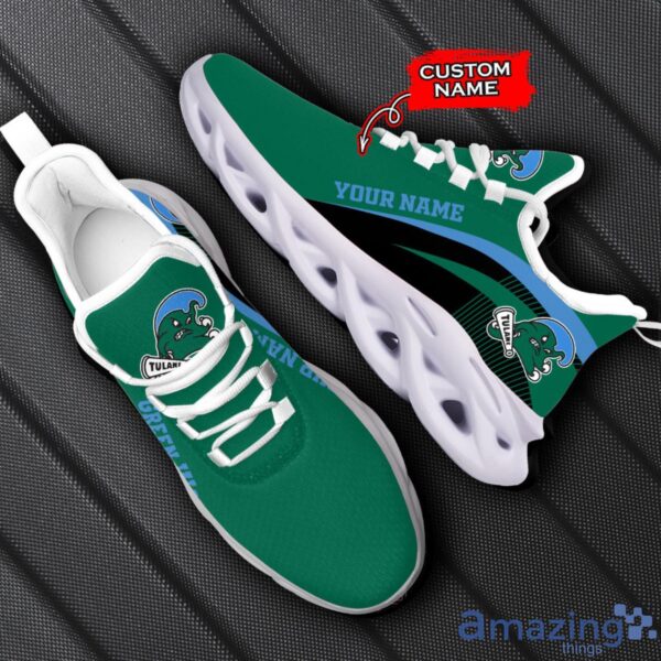 Tulane Green Wave NCAA Max Soul Shoes NCAA Team Lgo Sneakers Custom Name Gift For Fans Product Photo 1