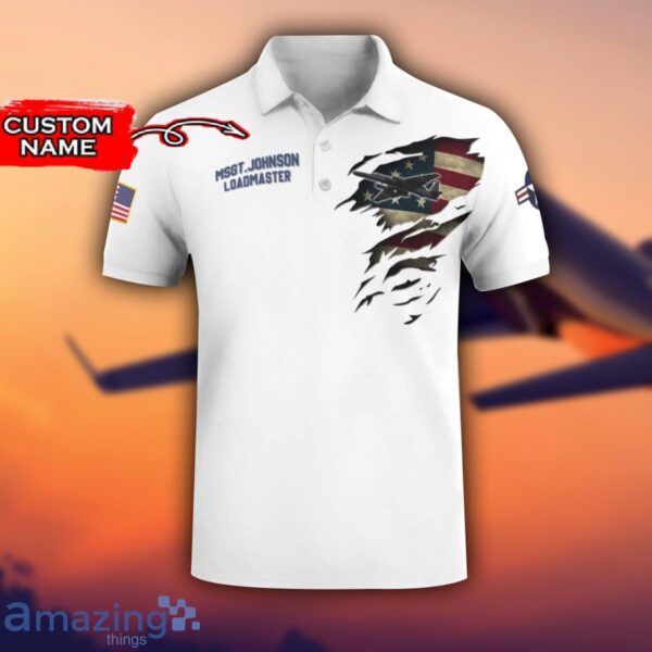 U-2 Dragon Lady U2 3D Aircraft Flag White Polo Shirt For Men And Women Custom Name Product Photo 2