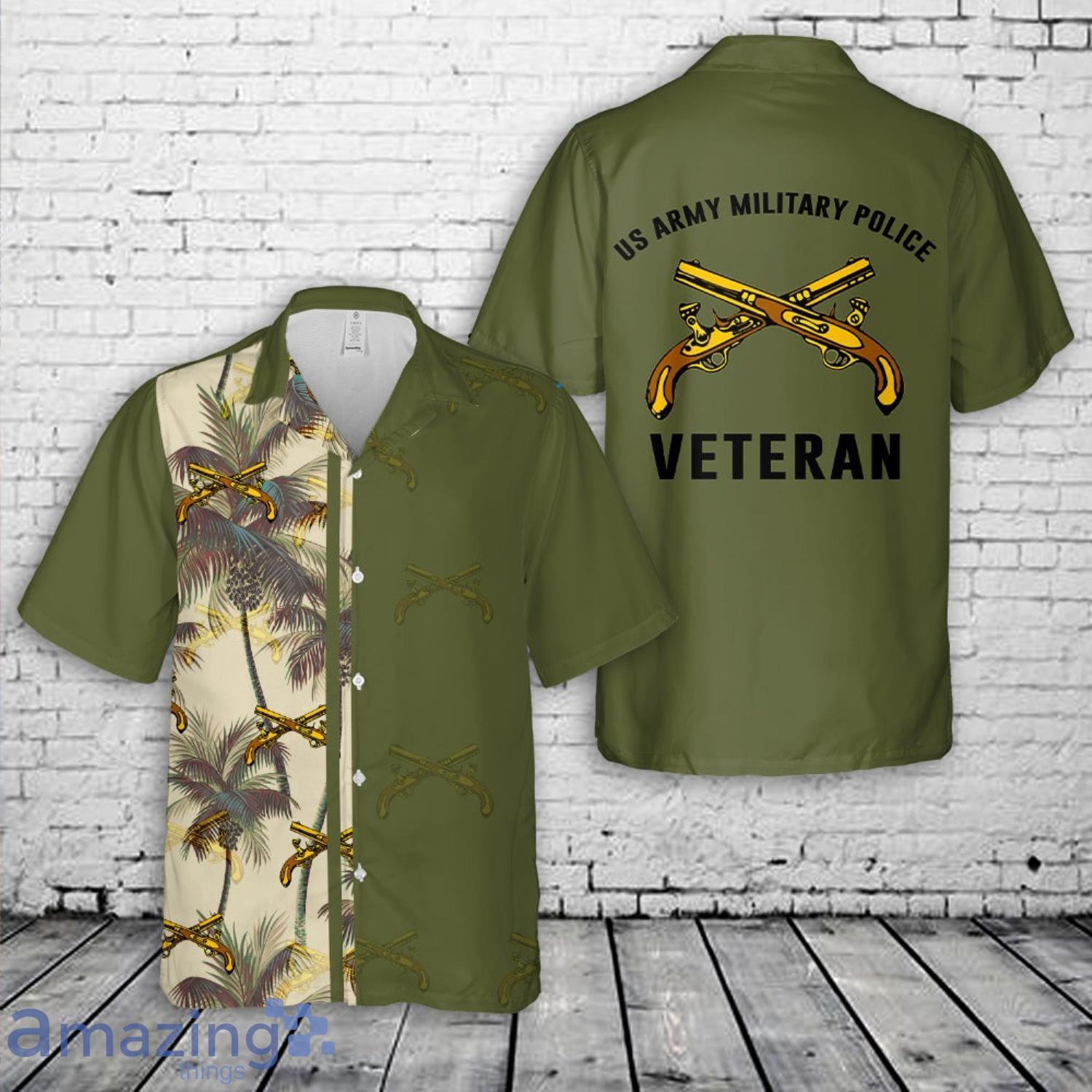 US Army Military Police Veteran Hawaiian Shirt image US Army Military Police Veteran Hawaiian Shirt Product Photo 1