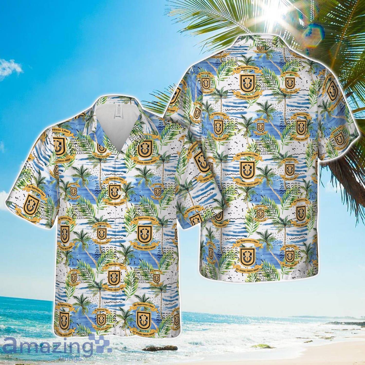 US Army Special 1st Special Forces Group (1st SFG)(A) Hawaiian Shirt Gift image US Army Special 1st Special Forces Group (1st SFG)(A) Hawaiian Shirt Gift Product Photo 1