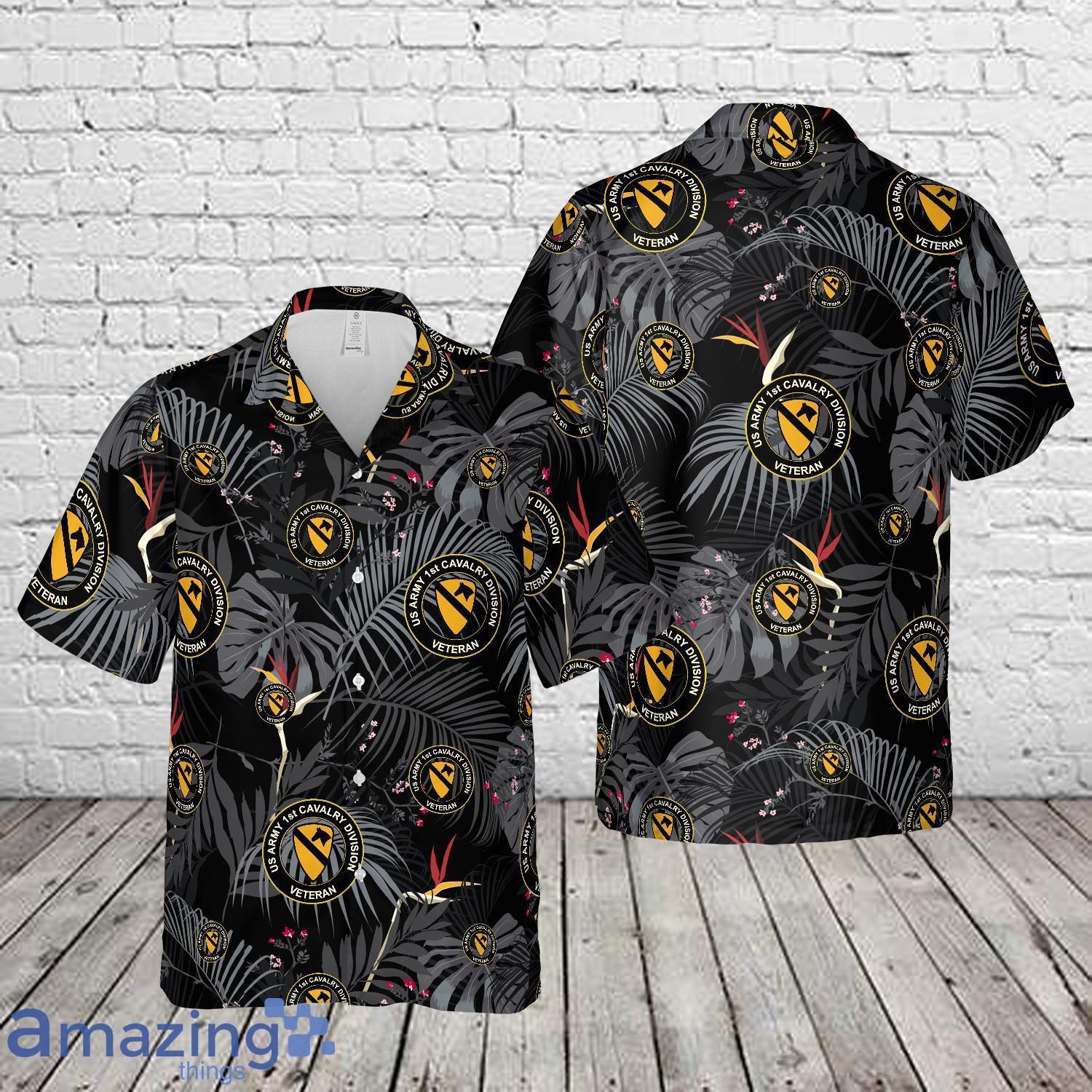 US Army Veteran 1st Cavalry Division Hawaiian Shirt image US Army Veteran 1st Cavalry Division Hawaiian Shirt Product Photo 1