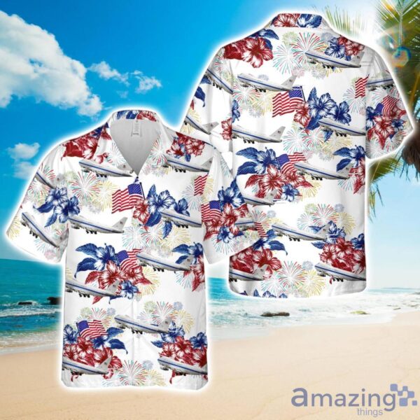 USAF Nightwatch Doomsday Boeing E-4B, 4th Of July 3d Hawaiian Shirt Product Photo 1