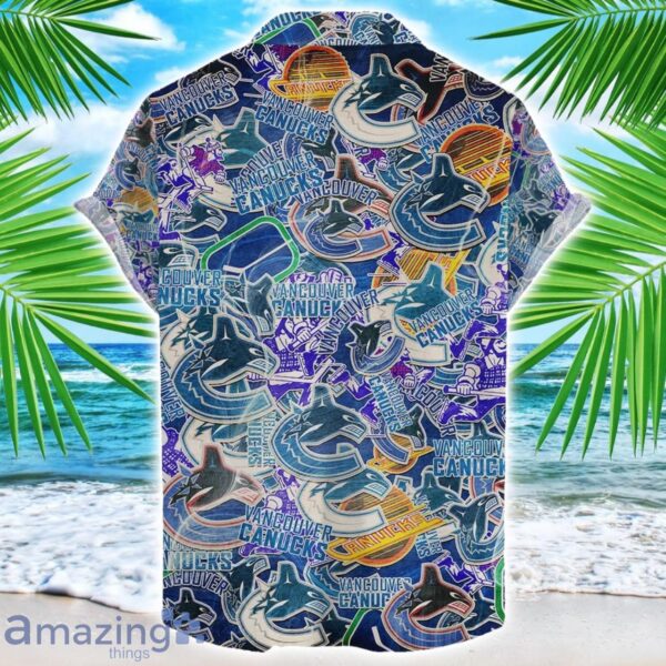 Vancouver Canucks 3D Printing NHL Team Logo Hawaiian Shirt Unique Gift For Fans Product Photo 2