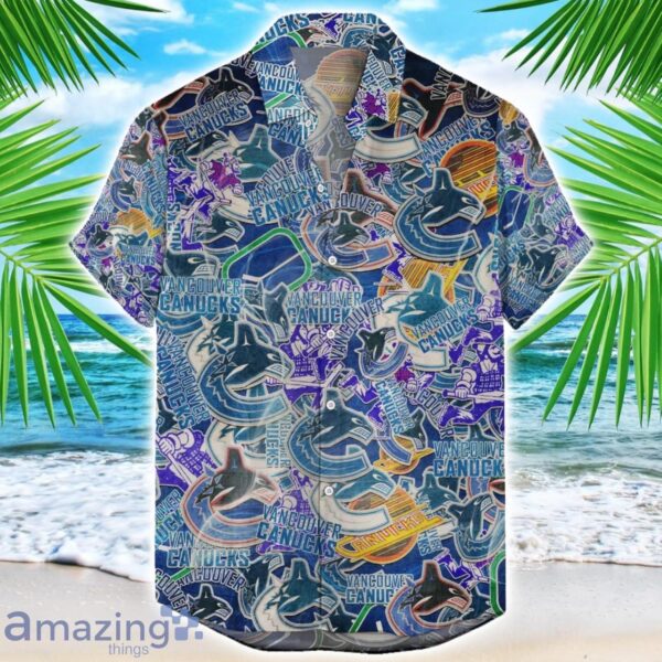 Vancouver Canucks 3D Printing NHL Team Logo Hawaiian Shirt Unique Gift For Fans Product Photo 1