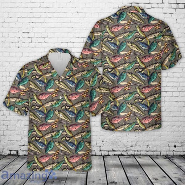 Vintage Fishing Lures Seamless 3 Hawaiian Shirt Product Photo 1