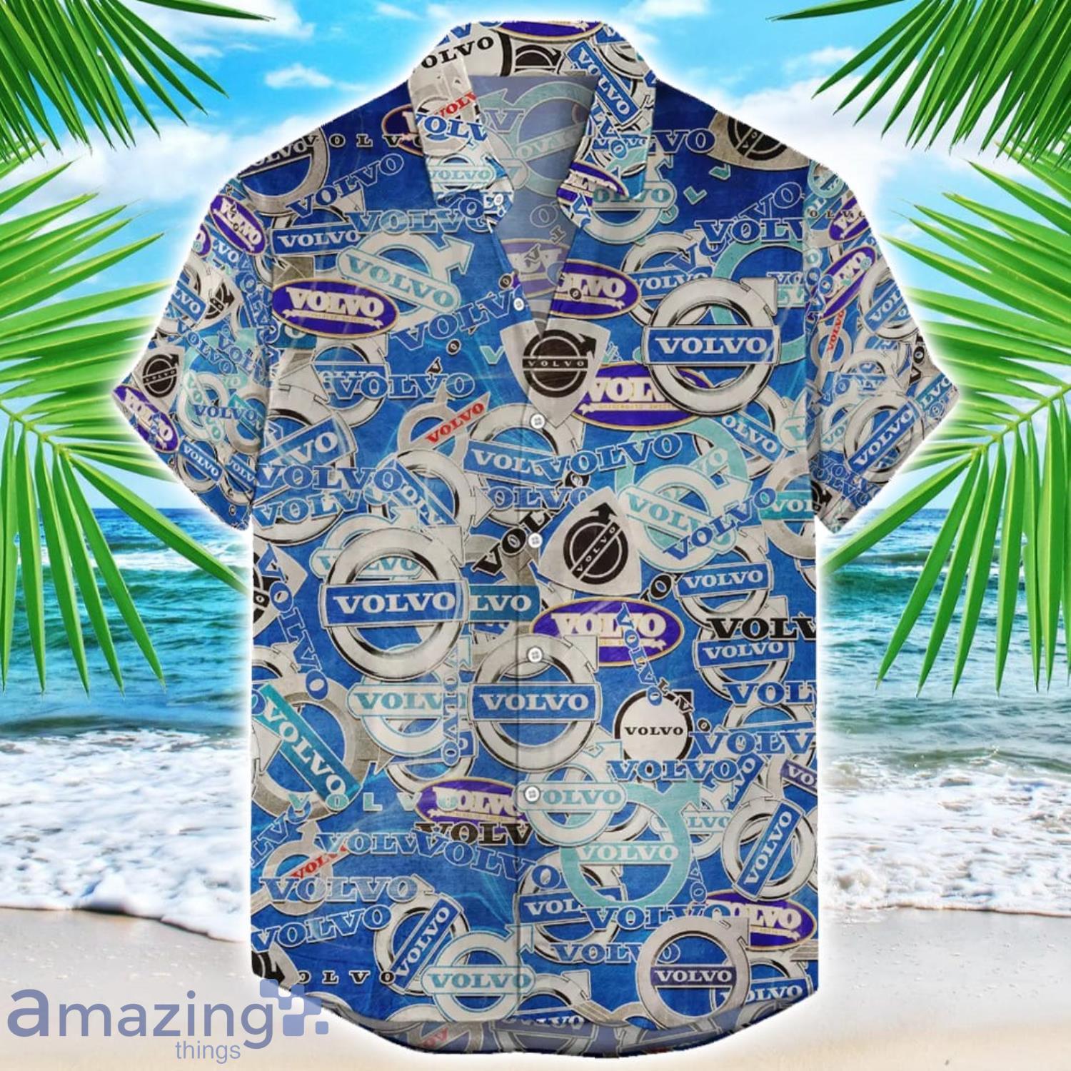 Volvo 3D Printing Truck Logo Hawaiian Shirt For Men And Women image Volvo 3D Printing Truck Logo Hawaiian Shirt For Men And Women Product Photo 1