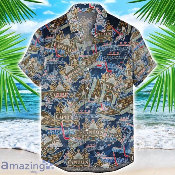 Washington Capitals 3D Printing NHL Team Logo Hawaiian Shirt Unique Gift For Fans Product Photo 1